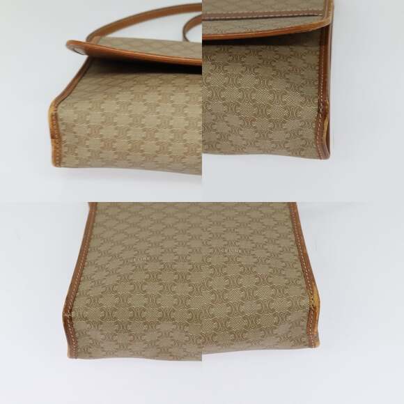 CELINE Macadam Canvas Shoulder Bag Pvc Beige Gold - Picture 10 of 12